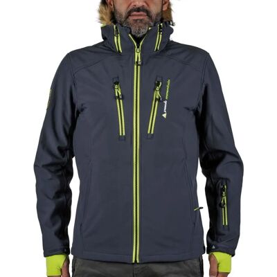 Peak Mountain Casada Blau Winddichte Jacke - Skibekleidung Peak Mountain Casada Blau Winddichte Jacke - Skibekleidung