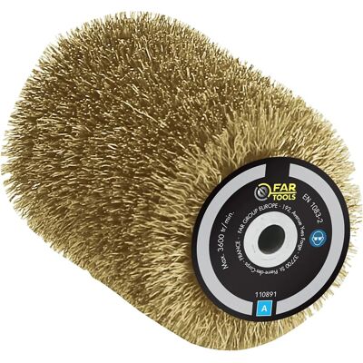 Fartools Brass Ø 80 mm - Abrasive Brush for Metal, Wood, Stone Fartools Brass Ø 80 mm - Abrasive Brush for Metal, Wood, Stone