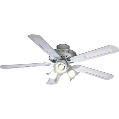 Ventilateur de plafond réversible Farelek Baleares 132cm avec éclairage - Publicité Ventilateur de plafond réversible Farelek Baleares 132cm avec éclairage - Publicité