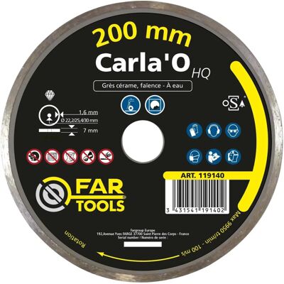 Fartools - Carla'O HQ cobalt - 200 mm - 22.2 mm - Diamantschijf Fartools - Carla'O HQ cobalt - 200 mm - 22.2 mm - Diamantschijf