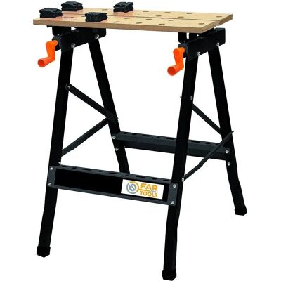 Banco da lavoro Fartools - Legno e metallo regolabile - Supporto 100kg Banco da lavoro Fartools - Legno e metallo regolabile - Supporto 100kg