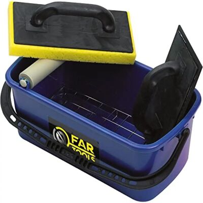 FARGROUP Fartools 211060 Kit de nettoyage pour carreaux - Avec seau et accessoires - Publicité FARGROUP Fartools 211060 Kit de nettoyage pour carreaux - Avec seau et accessoires - Publicité