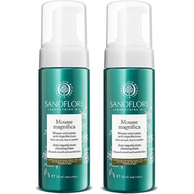 Sanoflore Magnifica Mousse Organique Anti-Acné - 150ml - Publicité Sanoflore Magnifica Mousse Organique Anti-Acné - 150ml - Publicité
