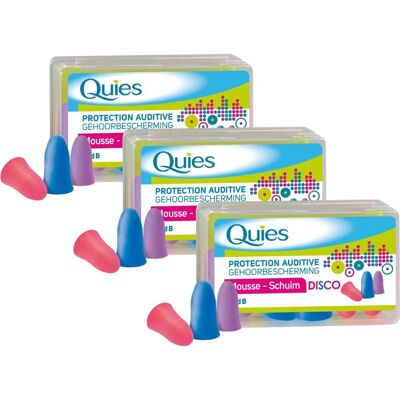 Quies Gehoorbescherming Schuim Disco - 3 Pairs Quies Gehoorbescherming Schuim Disco - 3 Pairs