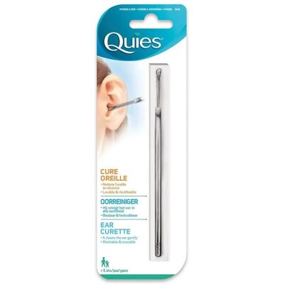Quies Øre Curette - Rustfritt stål, Gjenbrukbar, Skånsom ørepleie - Ørehygiene Quies Øre Curette - Rustfritt stål, Gjenbrukbar, Skånsom ørepleie - Ørehygiene