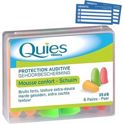 Bouchons d'oreille en mousse Quies - Pack de 6 - Publicité Bouchons d'oreille en mousse Quies - Pack de 6 - Publicité