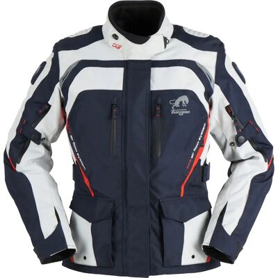 Veste Femme Furygan Apalaches - bleu/blanc perle/rouge - Publicité Veste Femme Furygan Apalaches - bleu/blanc perle/rouge - Publicité