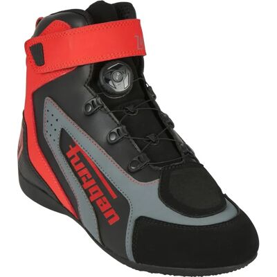 Chaussures moto Furygan V4 Easy D3O WP - Noir Rouge - Unisexe - Publicité Chaussures moto Furygan V4 Easy D3O WP - Noir Rouge - Unisexe - Publicité