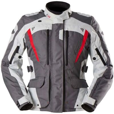 Furygan Apalaches Lady Evo Gris Perla Rojo - Chaqueta Furygan Apalaches Lady Evo Gris Perla Rojo - Chaqueta