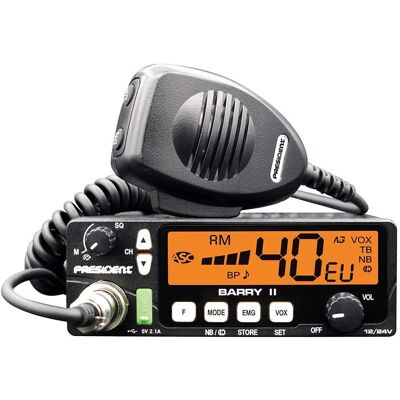 Talkie-Walkie Président Barry II ASC/VOX - Radio CB 12/24V Talkie-Walkie Président Barry II ASC/VOX - Radio CB 12/24V