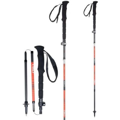 Bastoncini da escursionismo TSL Carbon 5 Cross - Punta in Tungsteno - Nero/Arancione Bastoncini da escursionismo TSL Carbon 5 Cross - Punta in Tungsteno - Nero/Arancione