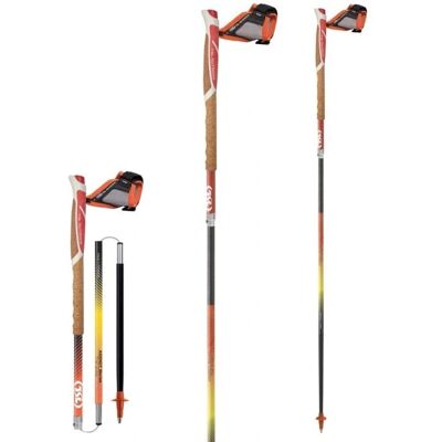 Bâton de trail TSL Trail Carbon 4 Orange - Bâton de marche - Publicité Bâton de trail TSL Trail Carbon 4 Orange - Bâton de marche - Publicité