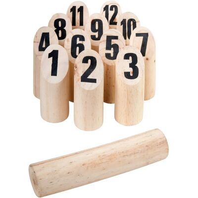 OUT2PLAY WP 021C - Jeu de quilles en bois numérotées - Publicité OUT2PLAY WP 021C - Jeu de quilles en bois numérotées - Publicité