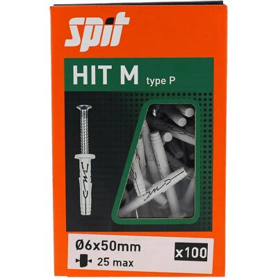 Spit Muurplug - 50mm, 6mm - Universeel bevestigingsmiddel Spit Muurplug - 50mm, 6mm - Universeel bevestigingsmiddel