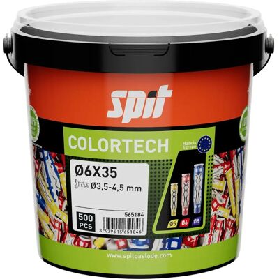 SPIT 565184 - Anclaje bimaterial universal Colortech - 6 x 35 mm SPIT 565184 - Anclaje bimaterial universal Colortech - 6 x 35 mm