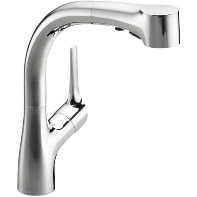 Jacob Delafon Keukenkraan Elate - Uittrekbare sproeier, Keramische schijfkraan, 6 l/min Jacob Delafon Keukenkraan Elate - Uittrekbare sproeier, Keramische schijfkraan, 6 l/min