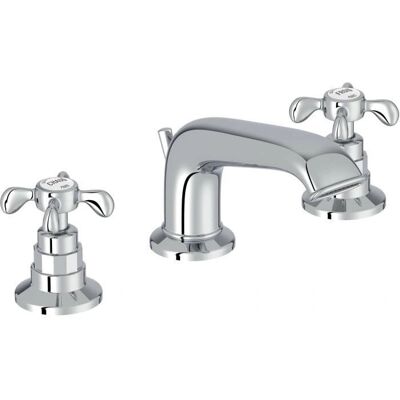 Jacob Delafon - Mezclador de lavabo retro de 3 agujeros, cromo Jacob Delafon - Mezclador de lavabo retro de 3 agujeros, cromo
