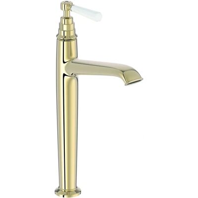 Jacob Delafon Mitigeur Retro Beige Doré - Mono-commande lavabo - Publicité Jacob Delafon Mitigeur Retro Beige Doré - Mono-commande lavabo - Publicité