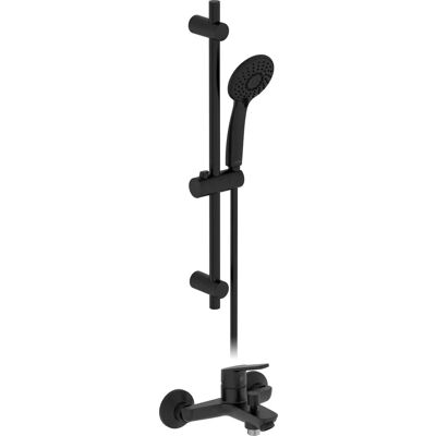Jacob Delafon - Juego de ducha de pared con cabezal de 3 funciones y mezclador Jacob Delafon - Juego de ducha de pared con cabezal de 3 funciones y mezclador