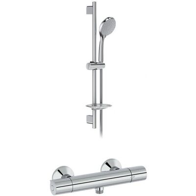 Mezclador termostático de ducha Simone Chrome de Jacob Delafon - Montaje en pared Mezclador termostático de ducha Simone Chrome de Jacob Delafon - Montaje en pared