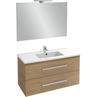 Jacob Delafon - Mueble lavabo con espejo y foco - Roble Jacob Delafon - Mueble lavabo con espejo y foco - Roble