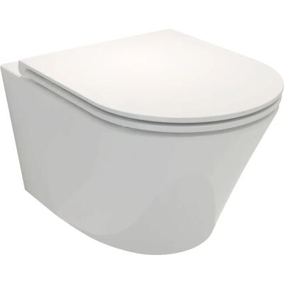 Jacob Delafon Inodoro suspendido sin borde Rodin+ - Blanco, 52x36 cm Jacob Delafon Inodoro suspendido sin borde Rodin+ - Blanco, 52x36 cm