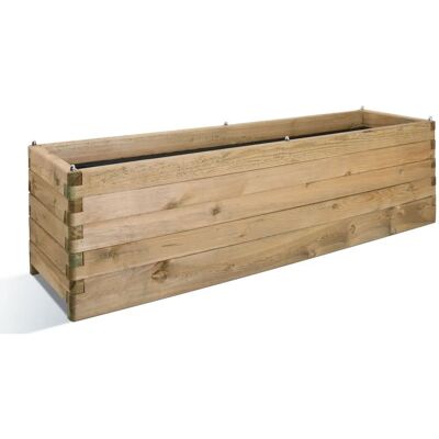 Jardinière en Bois - 180x50cm - 252L - Olea Jardipolys - Publicité Jardinière en Bois - 180x50cm - 252L - Olea Jardipolys - Publicité