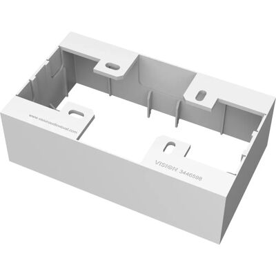 Vision TC3 2-Gang Aluminium Rückwand - Weiß - Elektronikgehäuse Vision TC3 2-Gang Aluminium Rückwand - Weiß - Elektronikgehäuse