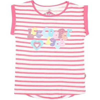 LEE COOPER T-Shirt Rose en Coton pour Filles - Enfant LEE COOPER T-Shirt Rose en Coton pour Filles - Enfant