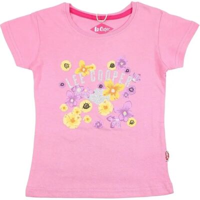 T-Shirt Rose en Coton Lee Cooper pour Enfants - 14A T-Shirt Rose en Coton Lee Cooper pour Enfants - 14A