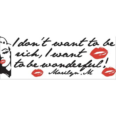 Naklejka na ścianę PLAGE - Cytat Marilyn Monroe - 24x68cm Naklejka na ścianę PLAGE - Cytat Marilyn Monroe - 24x68cm