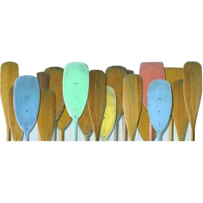 Autocollant de tête de lit en bois marron PLAGE - 60x160 cm - Publicité Autocollant de tête de lit en bois marron PLAGE - 60x160 cm - Publicité