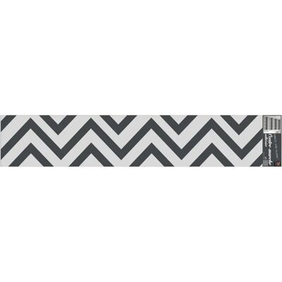 PLAGE Szara Naklejka na Ścianę Chevron - 3 szt 19,5x100cm PLAGE Szara Naklejka na Ścianę Chevron - 3 szt 19,5x100cm