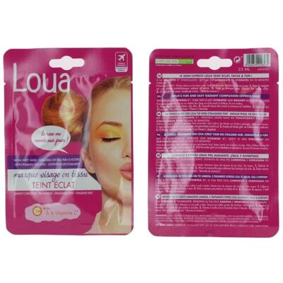 Rozświetlająca maska na twarz Loua - Witamina C, Nawilżająca, Naturalna Rozświetlająca maska na twarz Loua - Witamina C, Nawilżająca, Naturalna