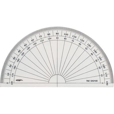 Rapporteur Demi-Cercle Graphoplex - 13cm - Outil de Dessin Précis Rapporteur Demi-Cercle Graphoplex - 13cm - Outil de Dessin Précis