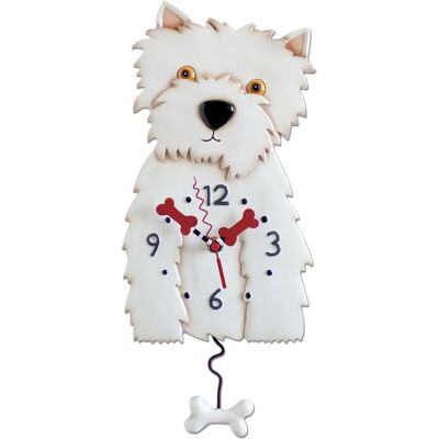 Enesco P1318 Westie - Orologio in resina 36cm Enesco P1318 Westie - Orologio in resina 36cm