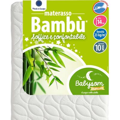 Materac dziecięcy bambusowy Babysom - 70x140 cm, Miękka Viskozowa, Rewers Materac dziecięcy bambusowy Babysom - 70x140 cm, Miękka Viskozowa, Rewers