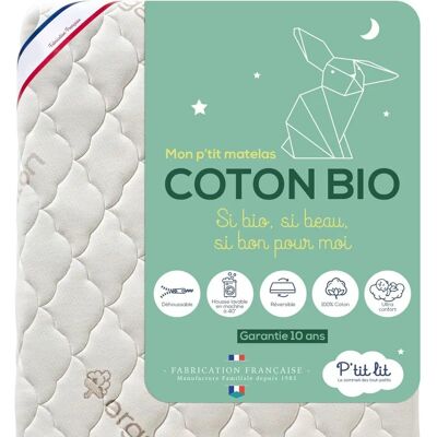P'tit Lit Baby Matras Organisch Katoen 70x140 P'tit Lit Baby Matras Organisch Katoen 70x140
