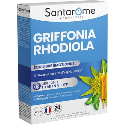 Santarome Griffonia Rhodiola 20 Ampullen - Nahrungsergänzung Santarome Griffonia Rhodiola 20 Ampullen - Nahrungsergänzung