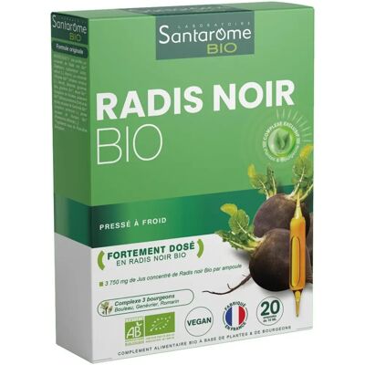 SANTAROME Bio Radis Noir - 20 Ampoules - Publicité SANTAROME Bio Radis Noir - 20 Ampoules - Publicité