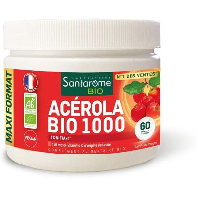Santarome Bio Acerola 1000 - Nahrungsergänzung - Bio, Vegan, Frankreich Santarome Bio Acerola 1000 - Nahrungsergänzung - Bio, Vegan, Frankreich