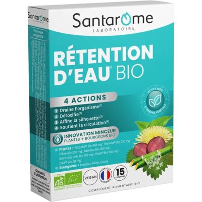 Santarome Bio Wasserretention - 15 Tabletten - Für Kreislauf & Entgiftung Santarome Bio Wasserretention - 15 Tabletten - Für Kreislauf & Entgiftung