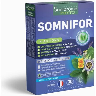Santarome Mélatonine Extraits de Plantes - Sommeil - 30 Comprimés - Publicité Santarome Mélatonine Extraits de Plantes - Sommeil - 30 Comprimés - Publicité