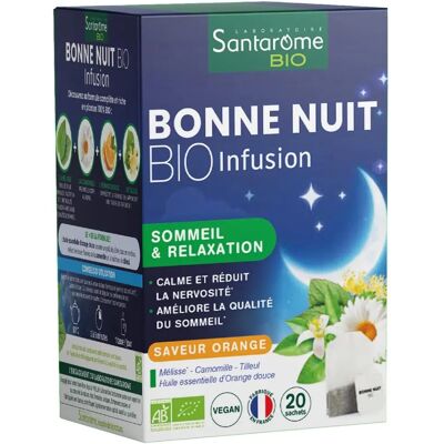 Santarome Bonne Nuit Bio Infusion - Infusion bien-être sommeil - Publicité Santarome Bonne Nuit Bio Infusion - Infusion bien-être sommeil - Publicité