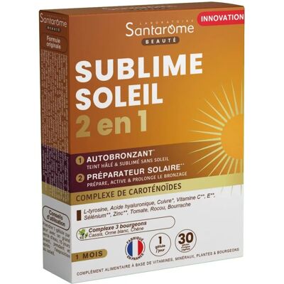 Santarome Sublime Soleil 2 en 1 - Capsules & Comprimés - Soutien au Tan - Publicité Santarome Sublime Soleil 2 en 1 - Capsules & Comprimés - Soutien au Tan - Publicité