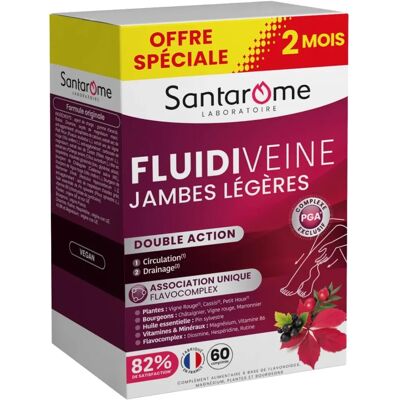 Santarome Fluidiveine Jambes Légères Action Double - Complément alimentaire - Publicité Santarome Fluidiveine Jambes Légères Action Double - Complément alimentaire - Publicité