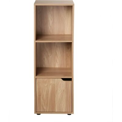 CASAME Modu Étagère en Bois Clair - 3 Compartiments avec Porte - Publicité CASAME Modu Étagère en Bois Clair - 3 Compartiments avec Porte - Publicité