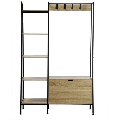 CASÂME Armario a 5 estantes con baúl y colgadores - Wardrobe CASÂME Armario a 5 estantes con baúl y colgadores - Wardrobe