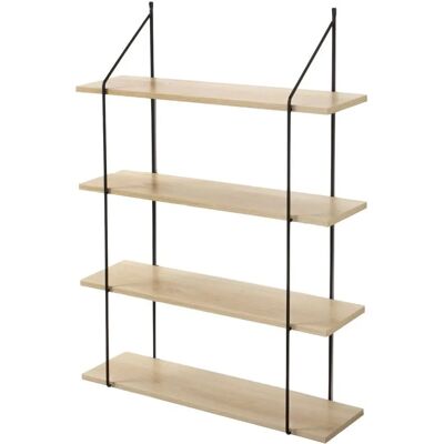 Étagère Murale Casame - 4 Niveaux Bois - 60cm - Marron - Étagère - Publicité Étagère Murale Casame - 4 Niveaux Bois - 60cm - Marron - Étagère - Publicité