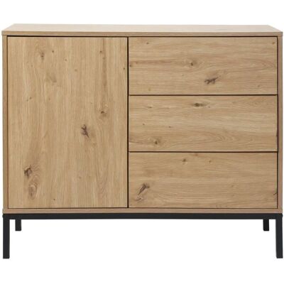 CASAME L90 x H80 cm Commode bois clair - Publicité CASAME L90 x H80 cm Commode bois clair - Publicité
